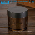 KJ-A série 5-100g PETG material espessura parede redondo frasco plástico transparente com tampas